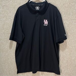 Men’s OGIO 2XL golf polo shirt embroidered emblem UH PES OPEN black golf shirt